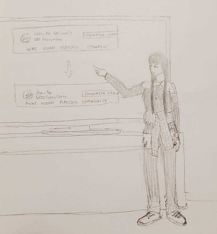 Demonstration picture with a screen
